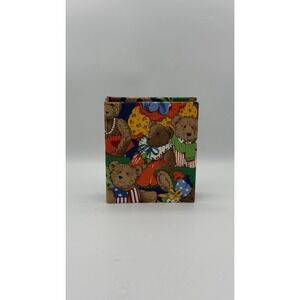 New Scrap Artistry Scrapbook Album 18x3 " Post Top Bears Fabric Cover Retired
